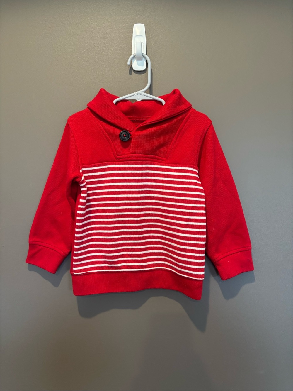 Kapital Red and White Striped Pullover
